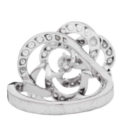 Chanel 18K White Gold Diamond Fil de Camelia Ring 51 5.75 4 of 7