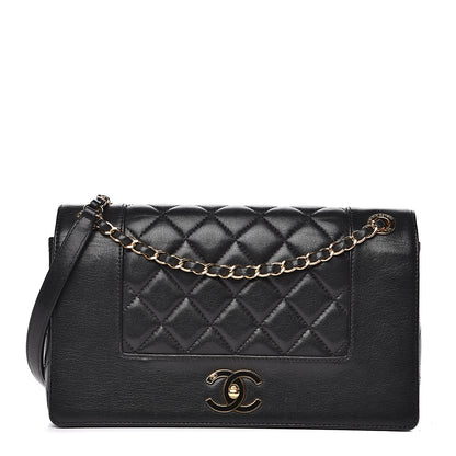 Chanel Sheepskin Quilted Vintage Mademoiselle Flap Black 1 of 22