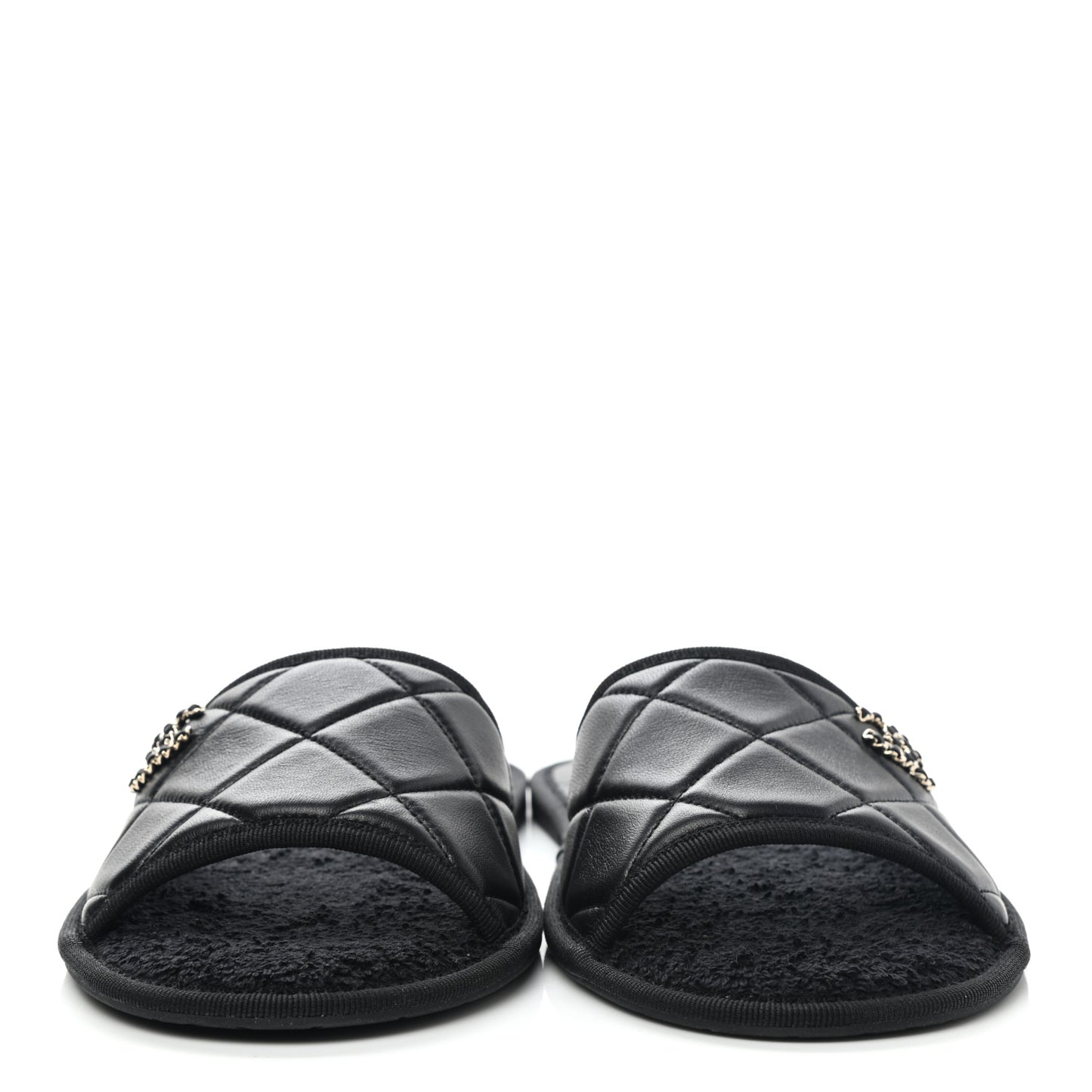 Lambskin CC Flat Mules S Black