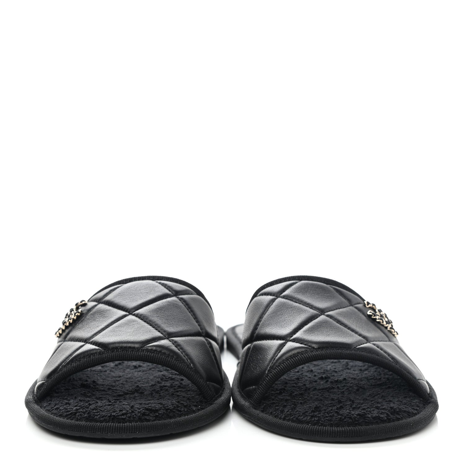 Chanel Lambskin CC Flat Mules S Black 4 of 11
