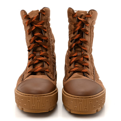 Hermes Calfskin Parachute Fresh Ankle Boots 38 Brun Amourette 3 of 12