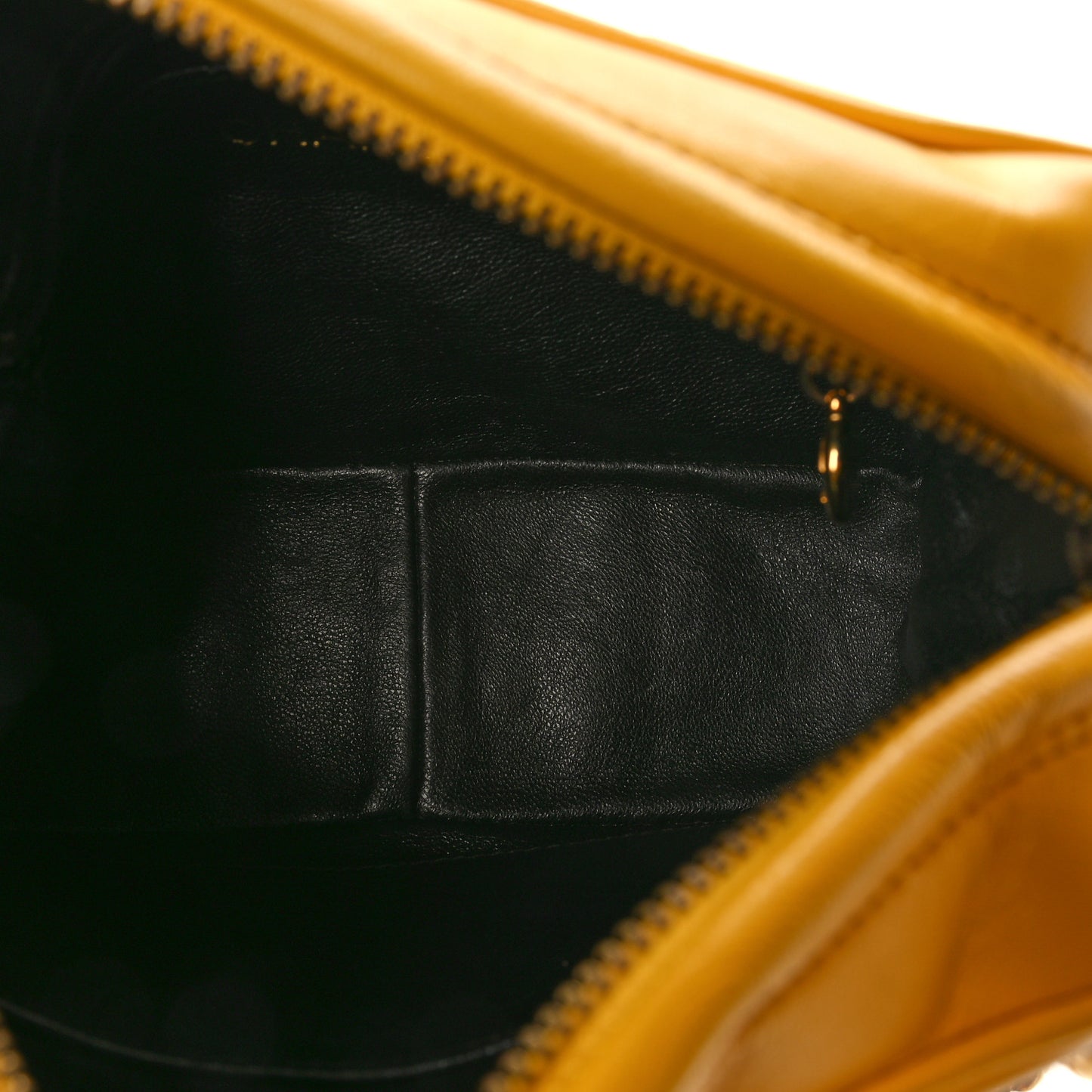 Lambskin Quilted Knot Camera Case Yellow