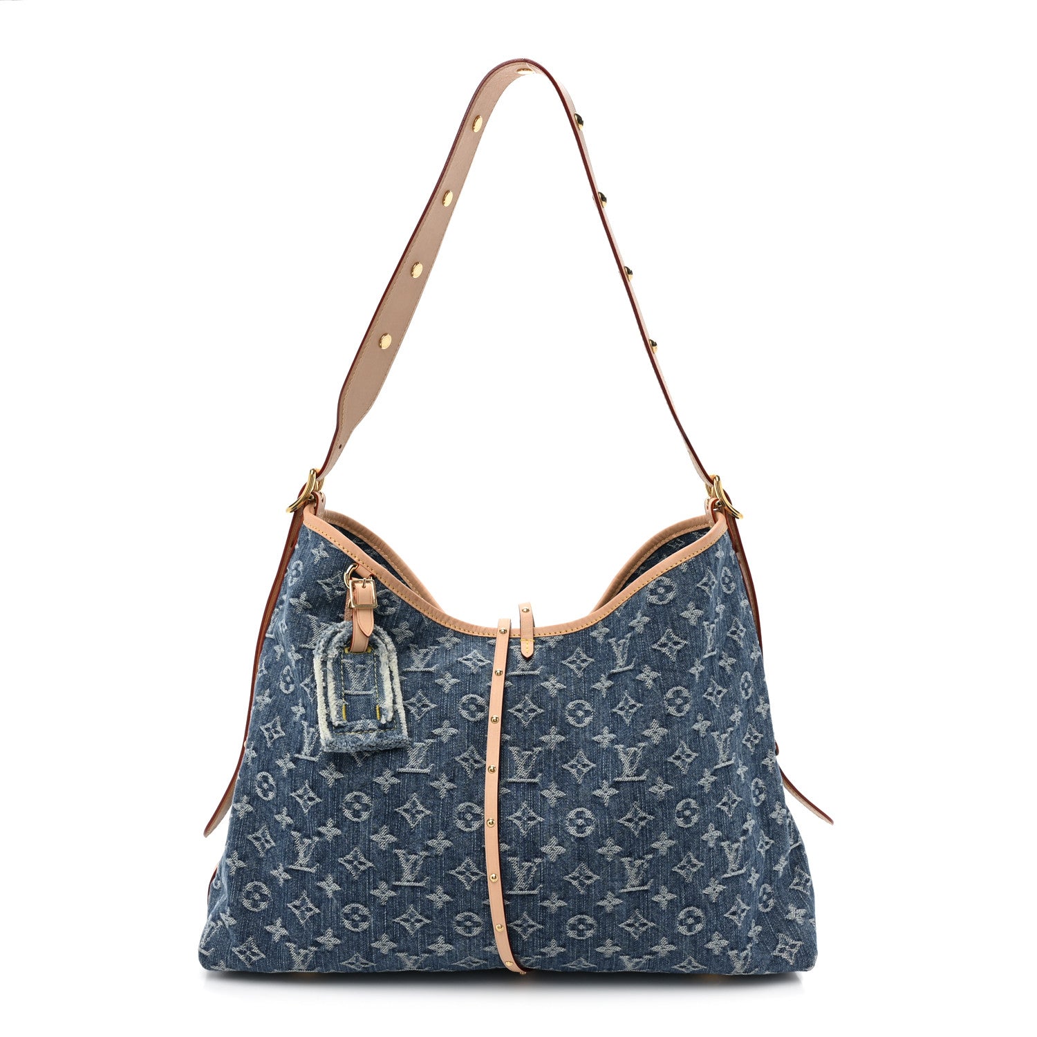 Louis Vuitton Monogram Denim CarryAll MM Blue 2 of 12