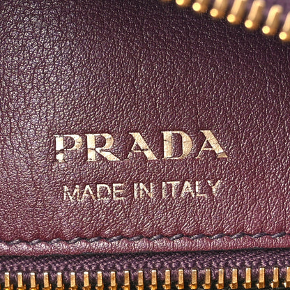 Prada City Calf Ribbon Bowling Bag Fuoco Granata 6 of 11