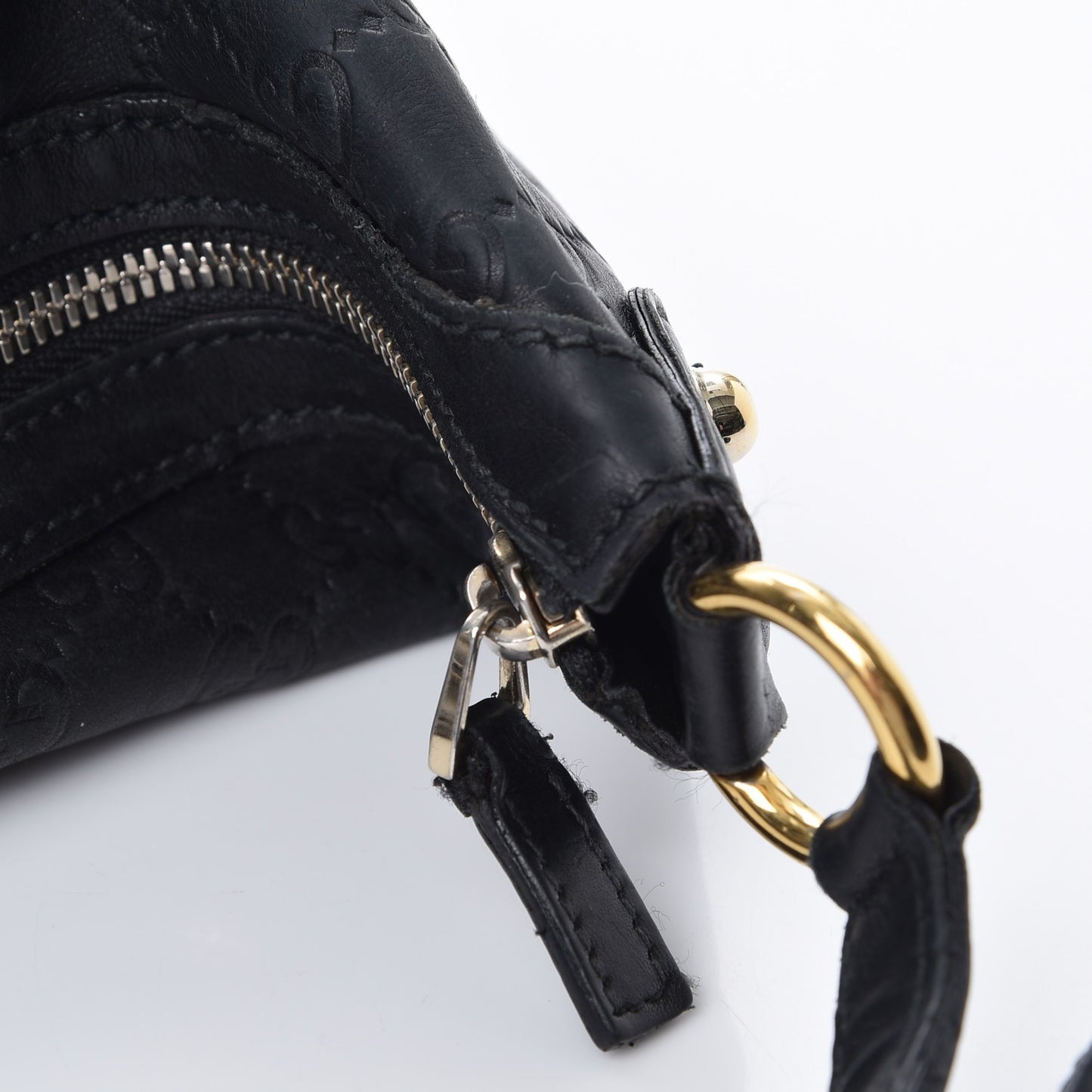 Guccissima Studded Large Biba Hobo Black
