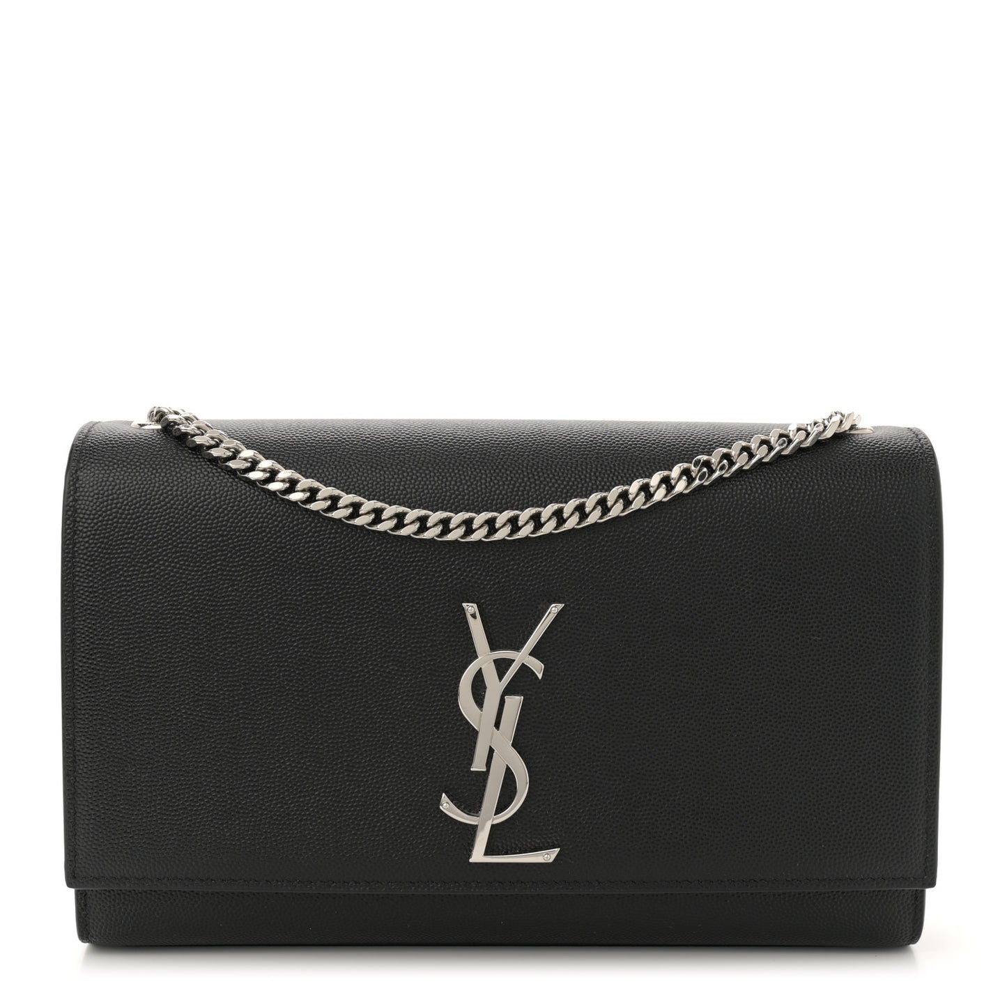 Grain De Poudre Medium Classic Monogram Kate Satchel Black