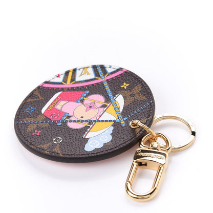 Louis Vuitton Monogram 2020 Christmas Animation Big Wheel Bag Charm Key Ring Rose Ballerine 4 of 9