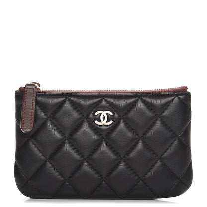 Chanel Lambskin Quilted Small Cosmetic Case Black 1 of 10