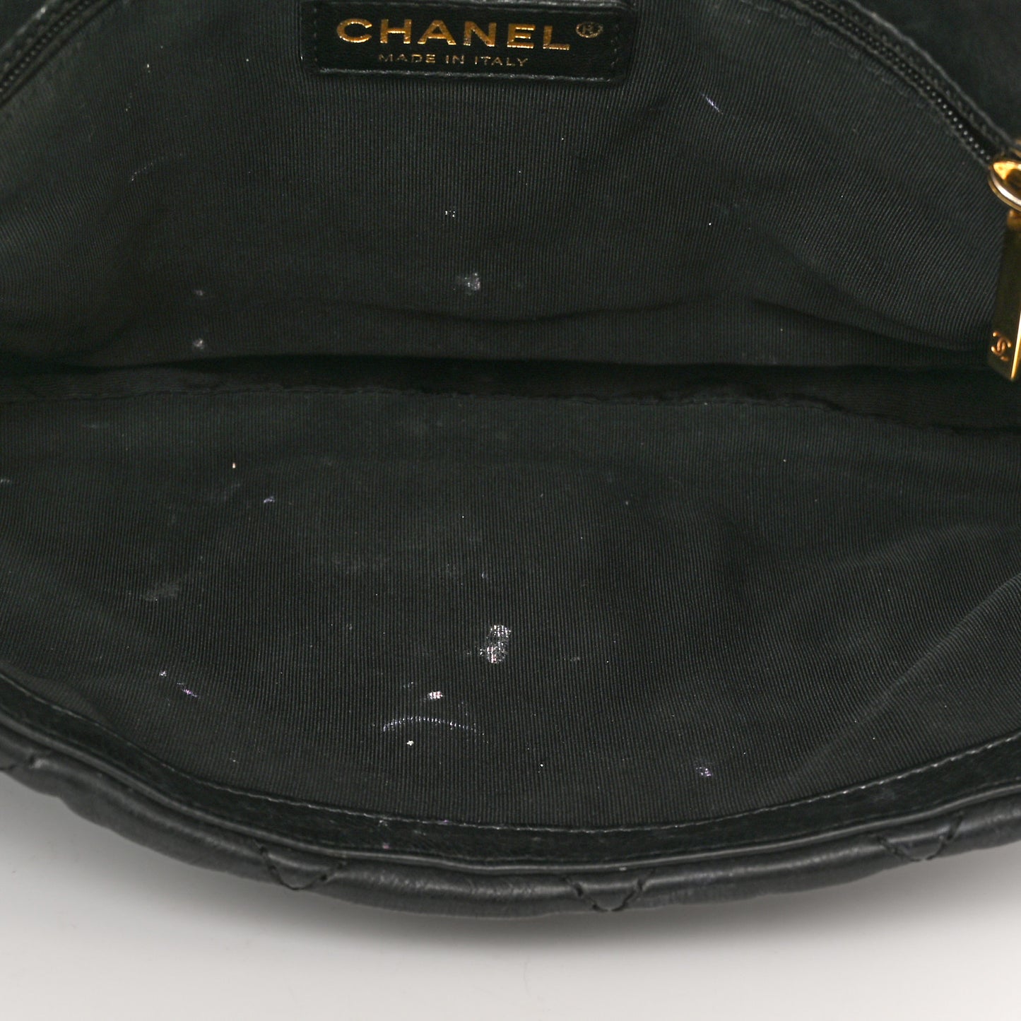Calfskin Quilted Medium Chain Me Flap Black