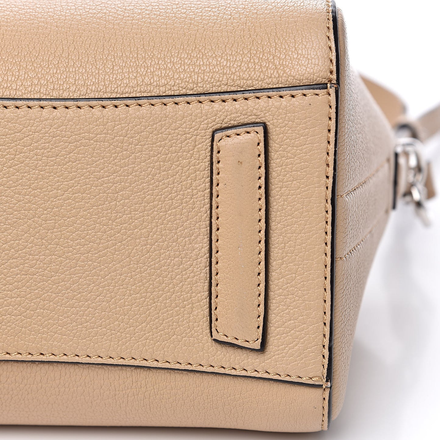 Sugar Goatskin Mini Antigona Beige Camel