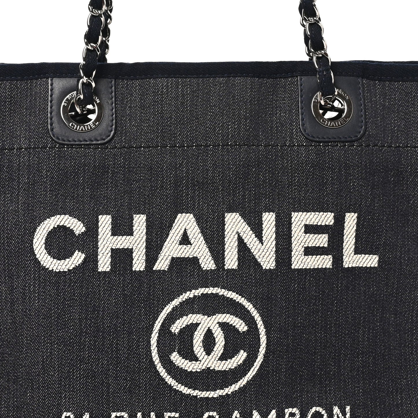 Denim Small Deauville Tote Dark Blue
