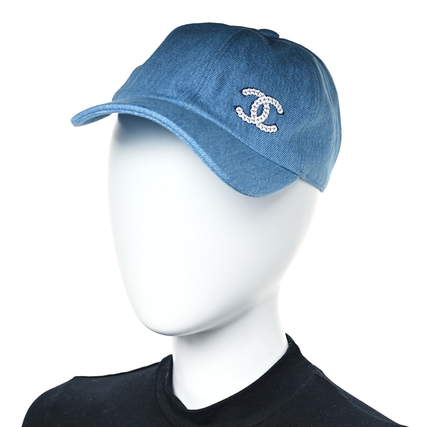 Chanel Denim Cap Hat Blue 2 of 8