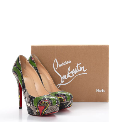 Christian Louboutin Python Bianca Masai 140 Platform Pumps 37.5 Multicolor 11 of 11