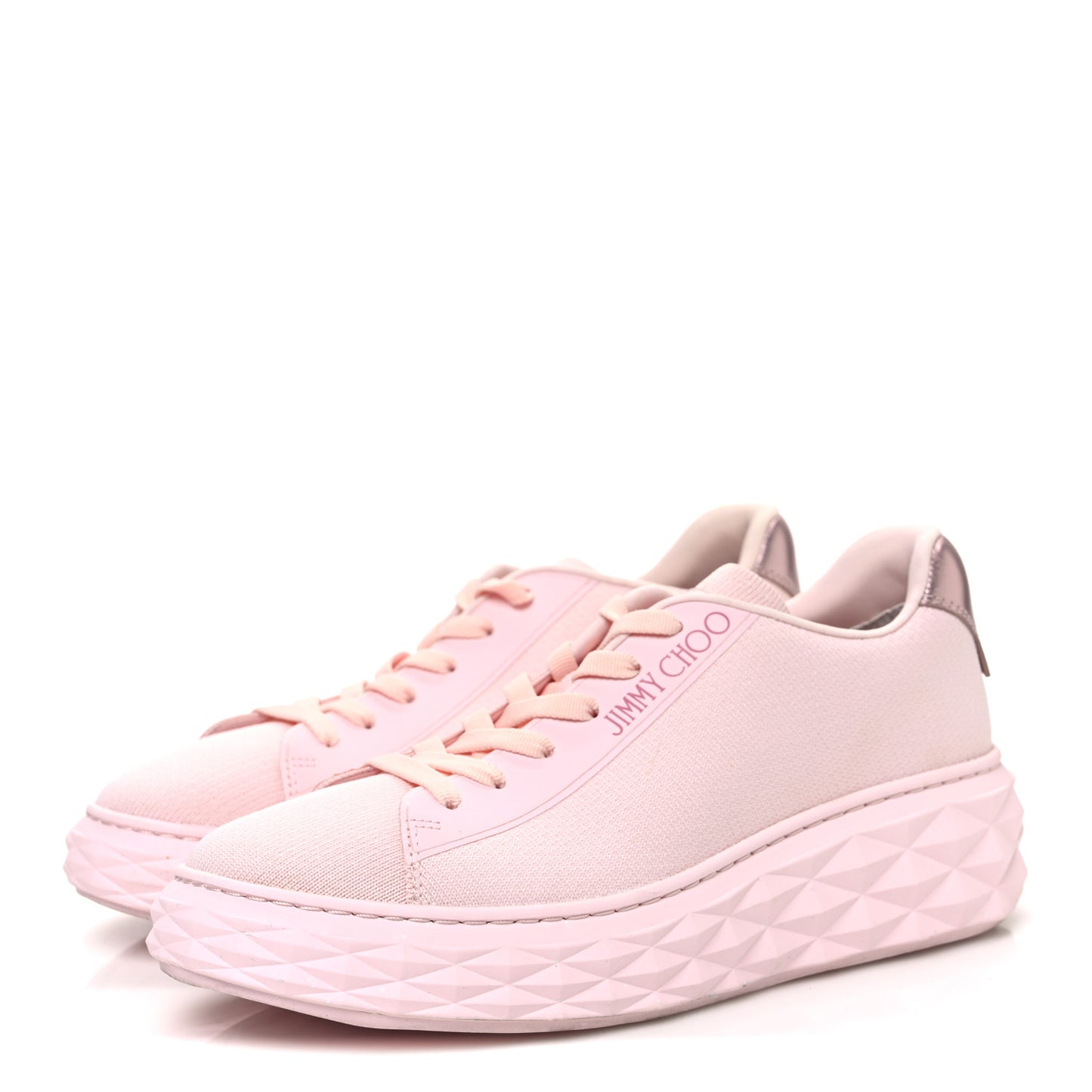 Nappa Diamond Light Platform Sneakers 39.5 Powder Pink