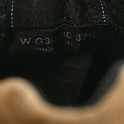 Chanel Suede Calfskin Printed CC Sneakers 37.5 Dark Beige 6 of 7