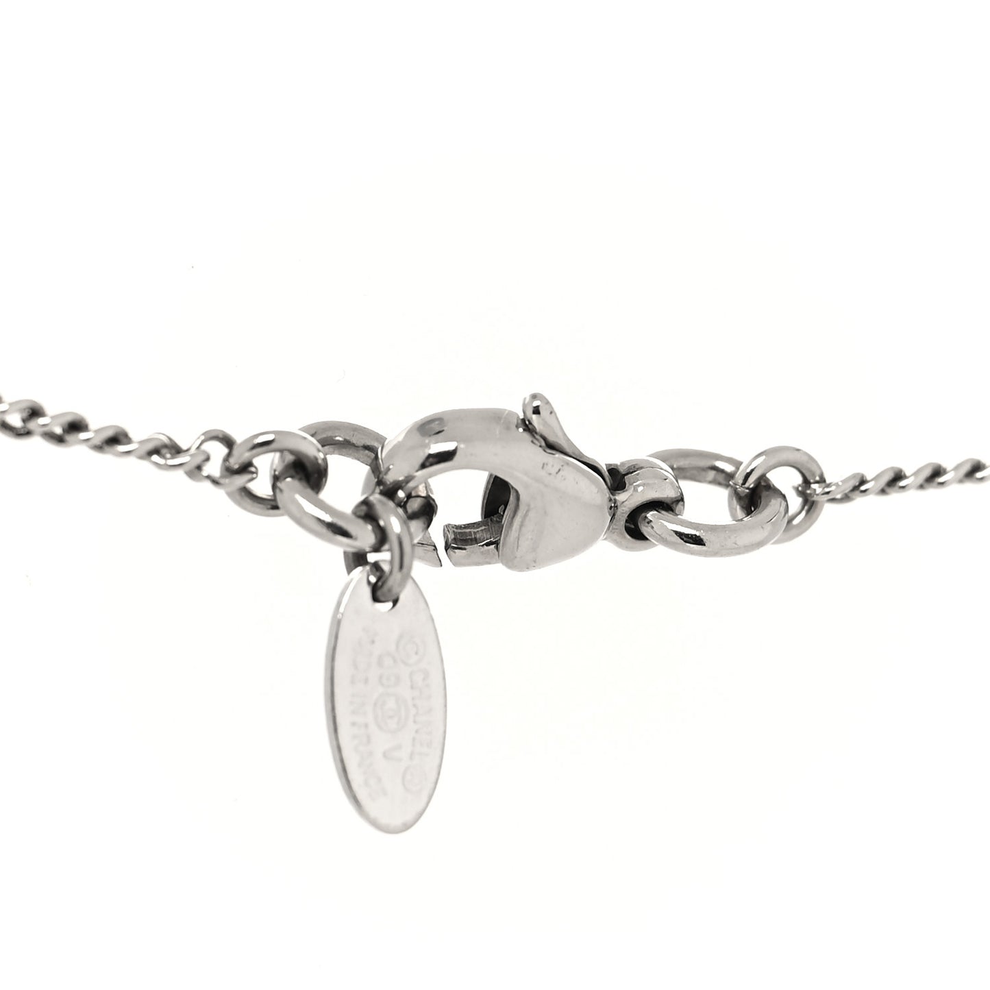 Crystal Timeless CC Necklace Silver