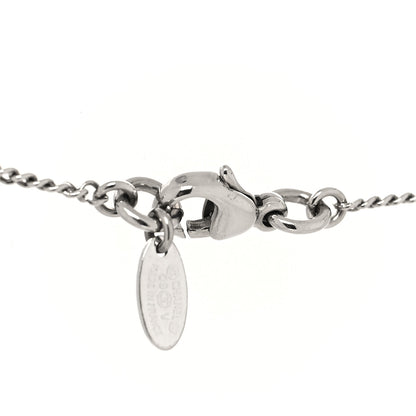 Chanel Crystal Timeless CC Necklace Silver 4 of 5
