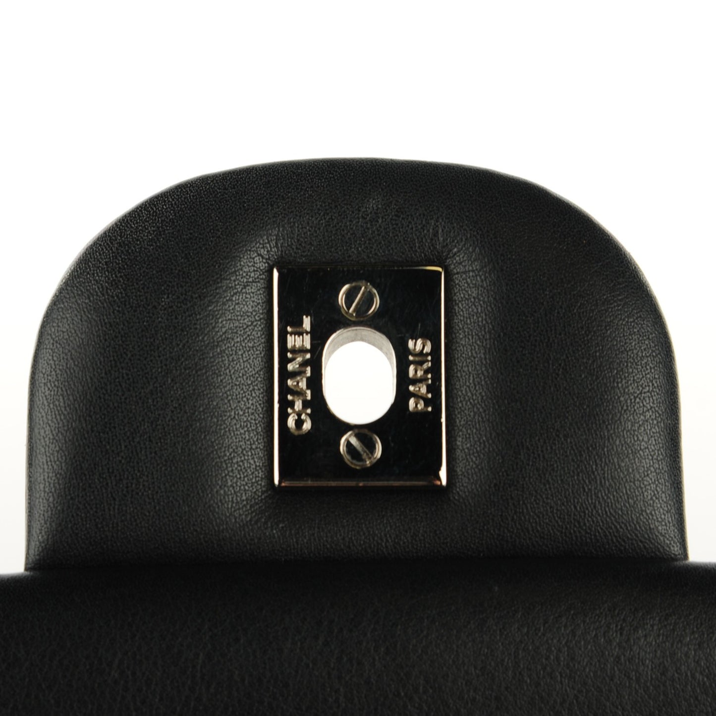 Patent Quilted Jumbo Double Flap Black