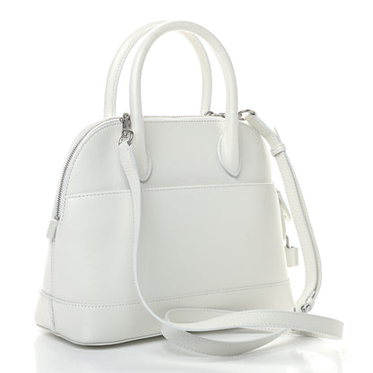 Balenciaga Grained Calfskin Logo S Ville Top Handle Bag White Black 2 of 10