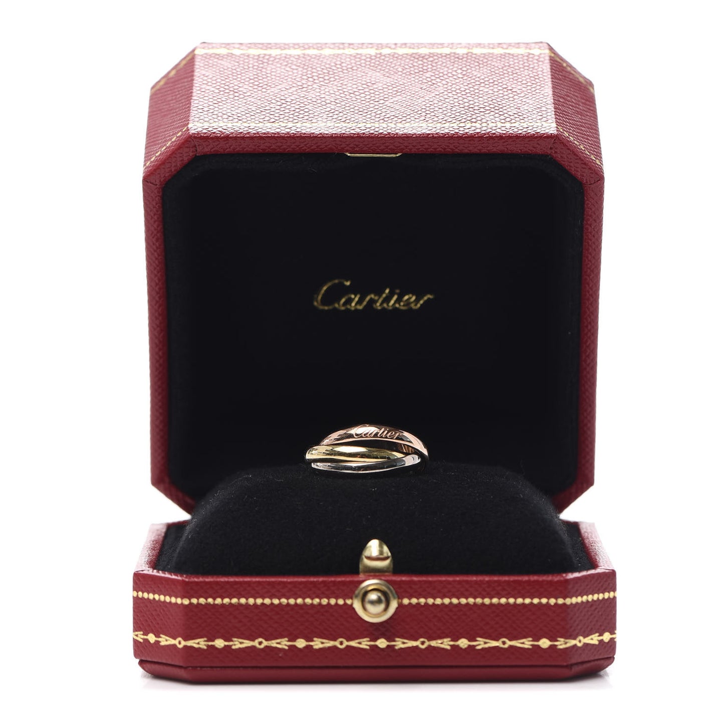 18K Pink Yellow White Gold Classic Trinity Ring 48 4.5