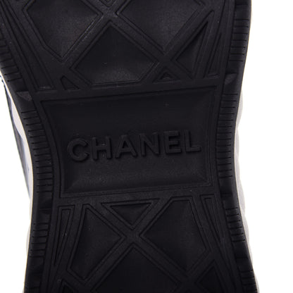 Chanel Velvet Calfskin Mixed Fibers CC Sneakers 37 Black 9 of 11
