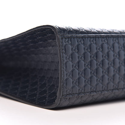 Gucci Soft Microguccissima Medium Emily Chain Shoulder Bag Blue 9 of 11