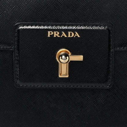Prada Vernice Saffiano Clutch Black 8 of 13