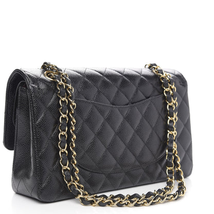Chanel Caviar Quilted Medium Double Flap Black 3 of 10