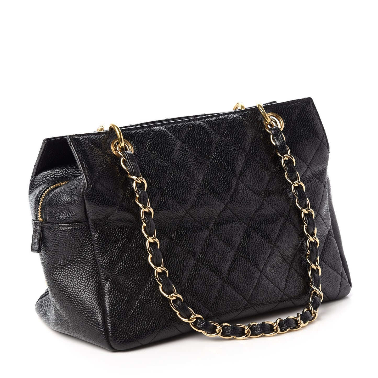 Caviar Quilted Petit Timeless Tote PTT Black