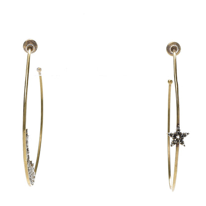 Christian Dior Metal J'Adior Hoop Earrings Aged Gold 3 of 6