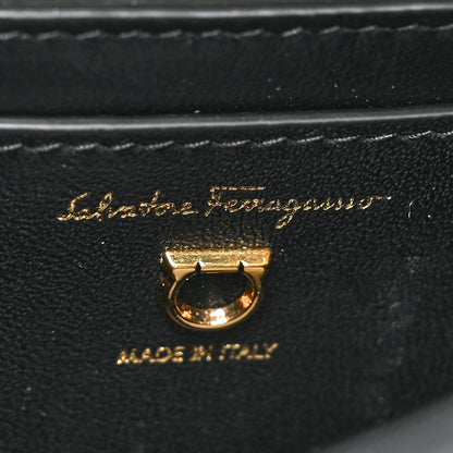 Salvatore Ferragamo Calfskin Trifolio Box Bag Black 6 of 13