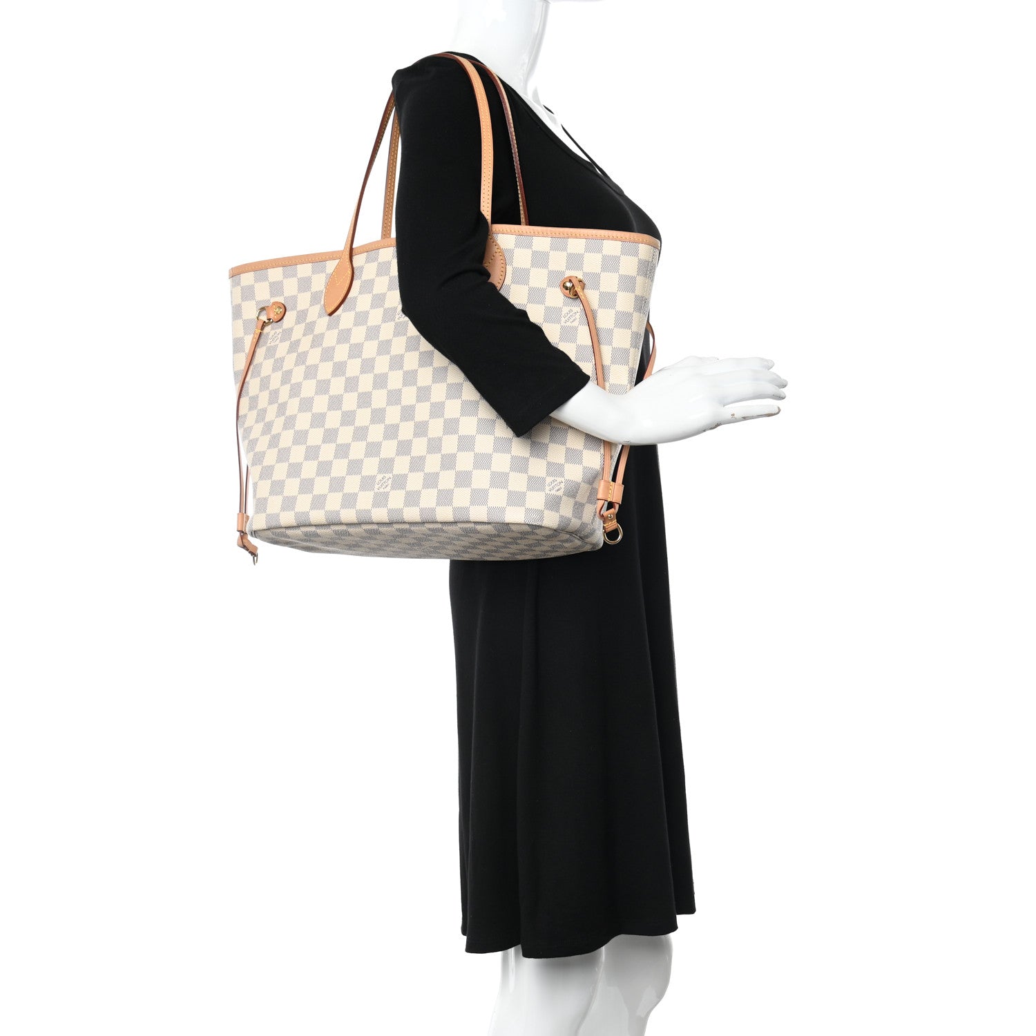 Louis Vuitton Damier Azur Neo Neverfull MM Rose Ballerine 2 of 10