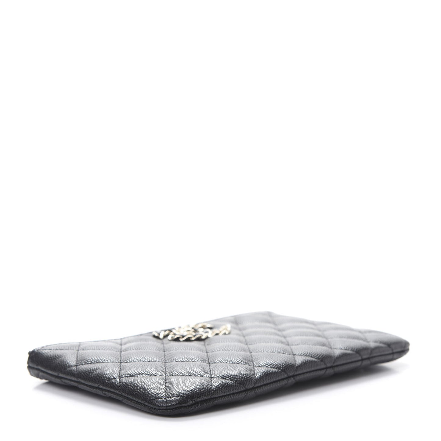 Caviar Quilted Small French New Wave CC Pouch Black