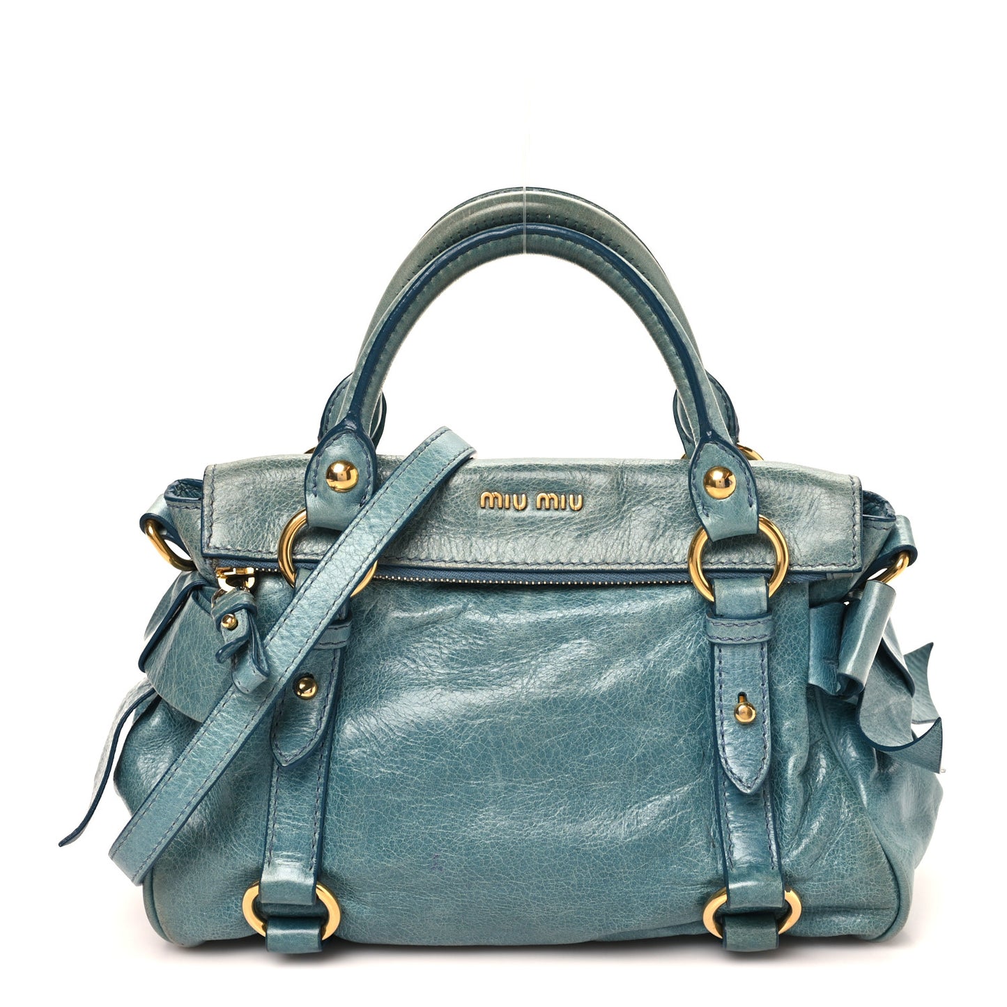Vitello Lux Mini Bow Bag Blue