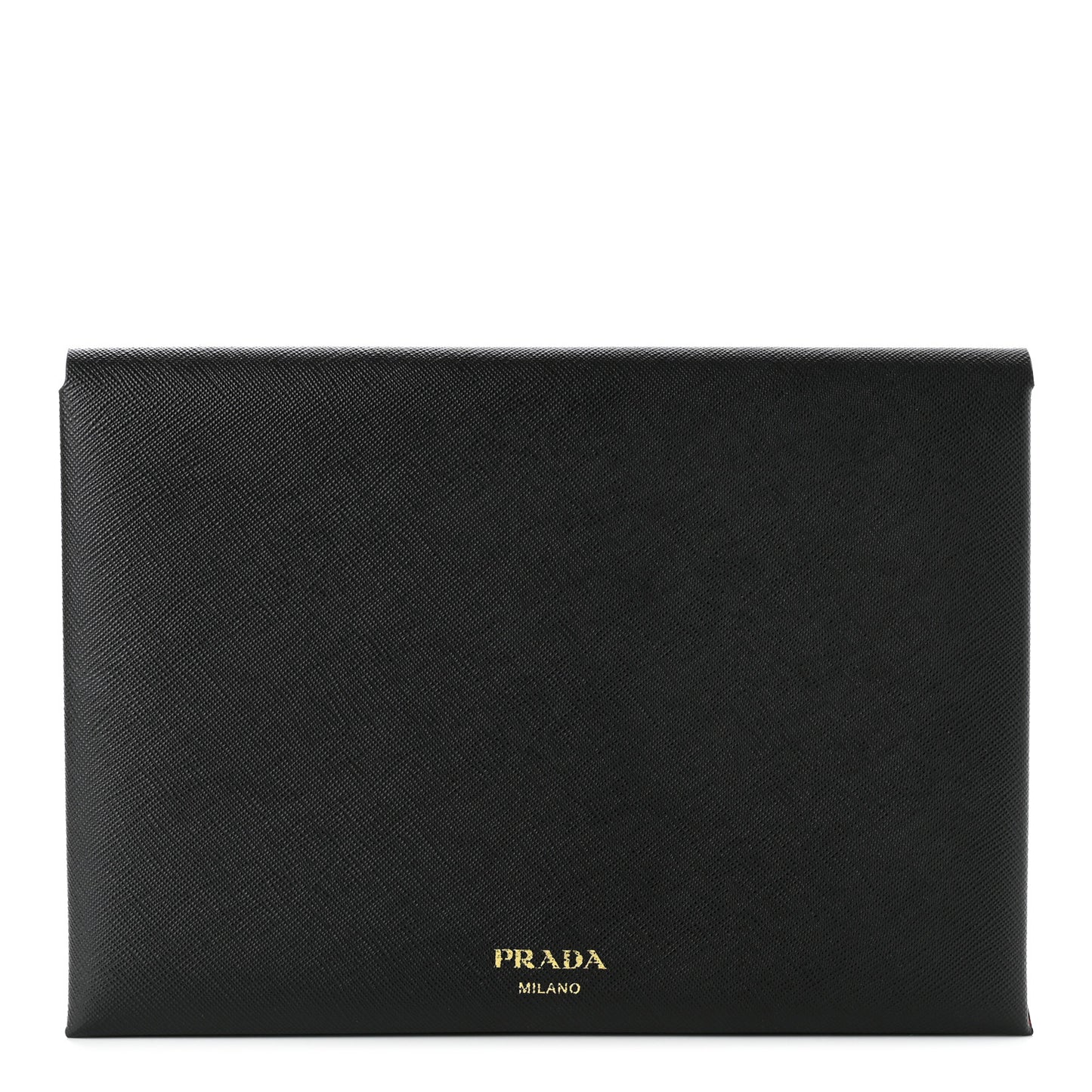 Saffiano Pouch Black Rosso