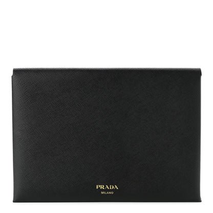 Prada Saffiano Pouch Black Rosso 1 of 9