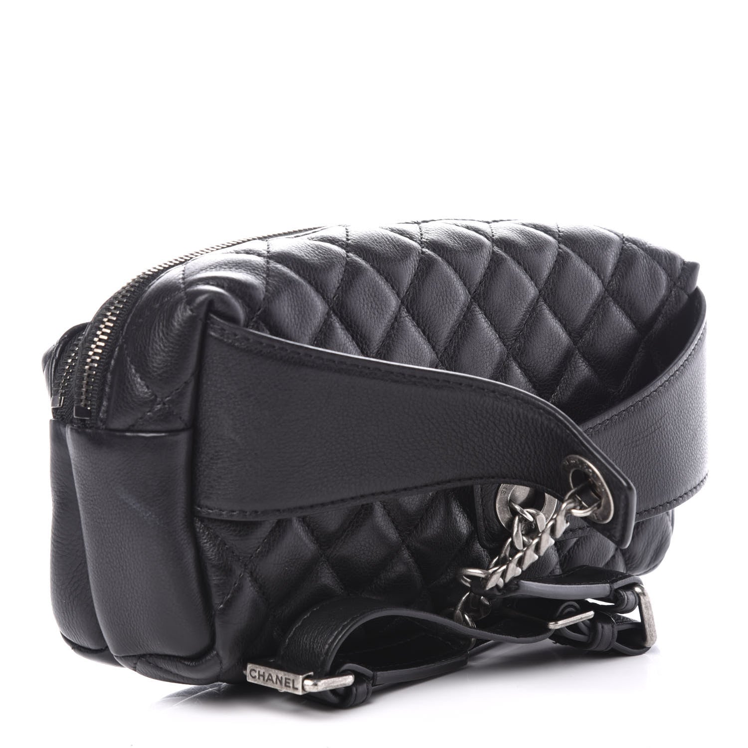 Chanel Calfskin Quilted Waist Bag Black 3 of 9