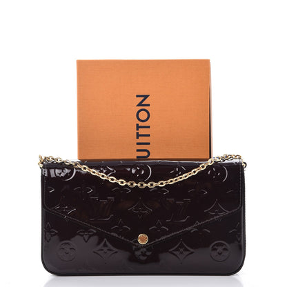 Louis Vuitton Vernis Pochette Felicie Chain Wallet Amarante 13 of 13