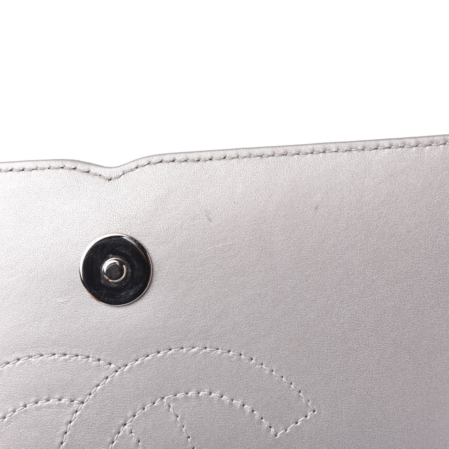 Chanel Metallic Caviar Quilted Medium CC Filigree Flap Silver 10 of 14