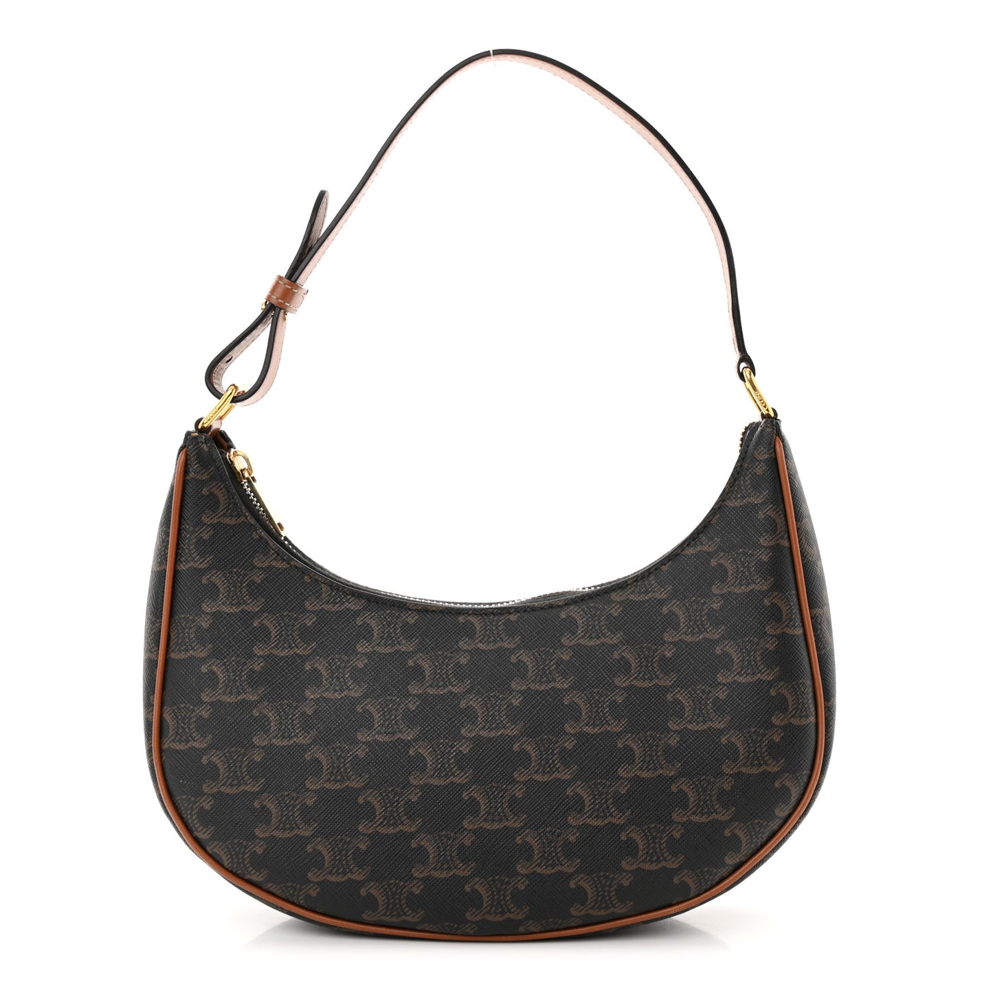 Triomphe Canvas Calfskin Ava Shoulder Bag Tan