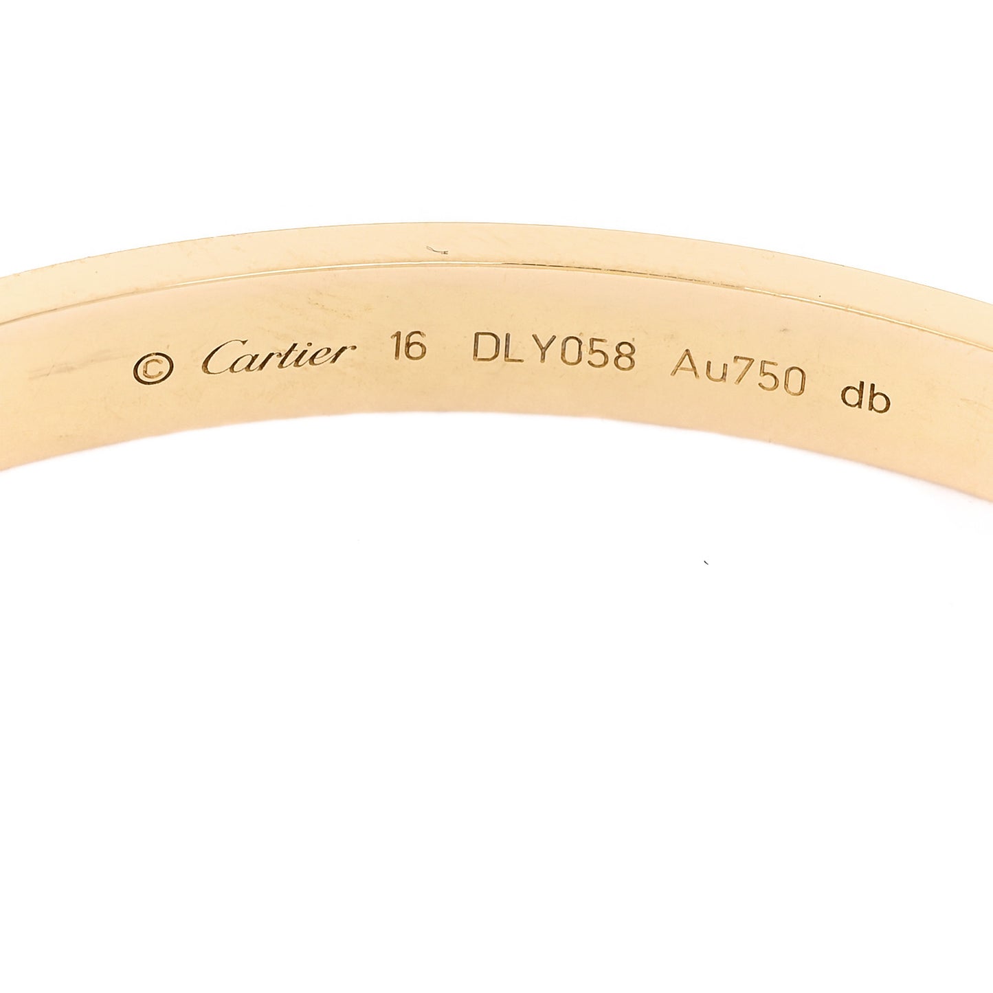18K Yellow Gold LOVE Bracelet 16
