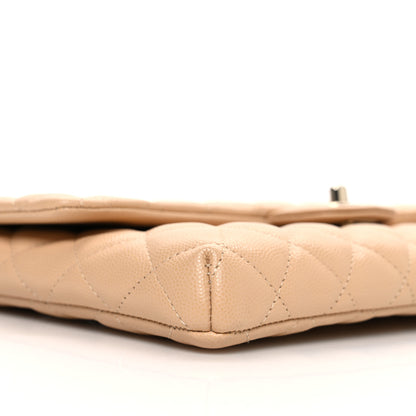 Chanel Caviar Quilted Flap Clutch Beige 9 of 10