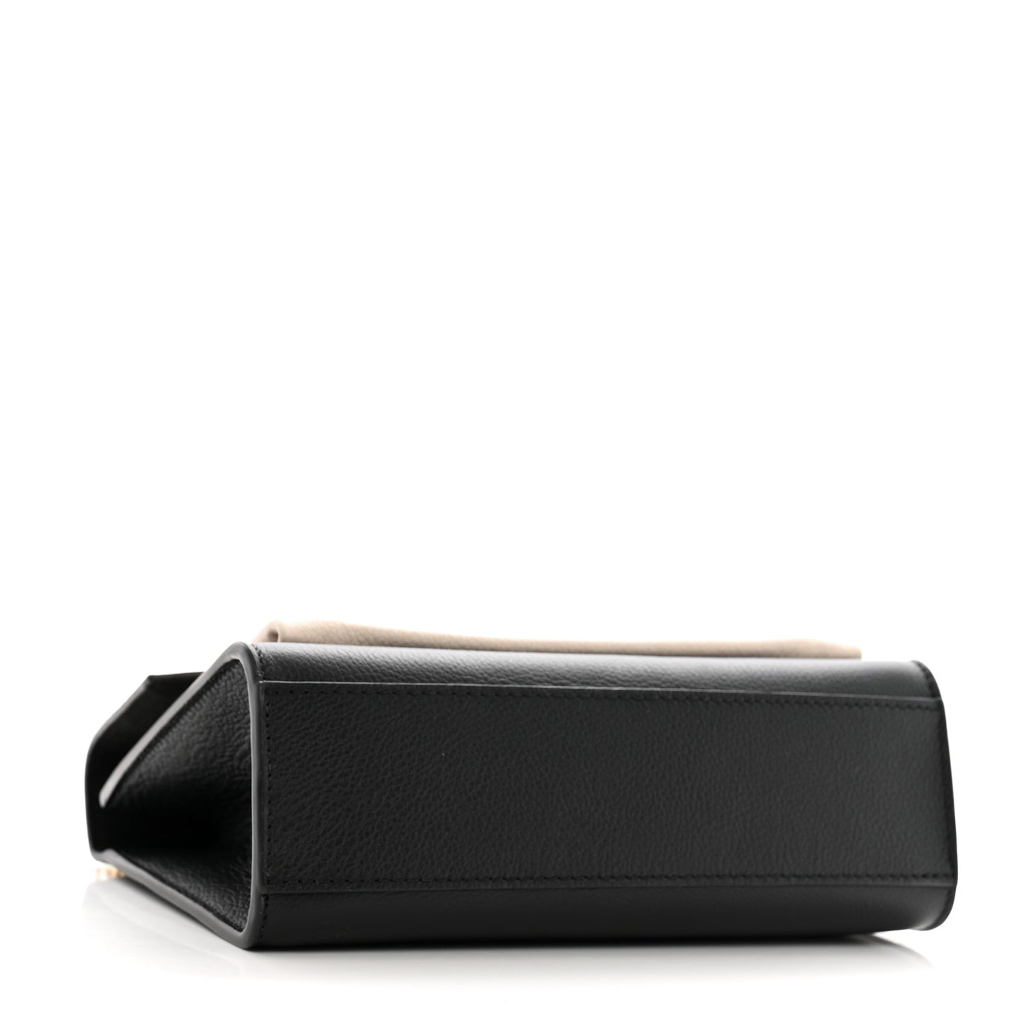 Soft Calfskin Mylockme Chain Bag BB Black Creme