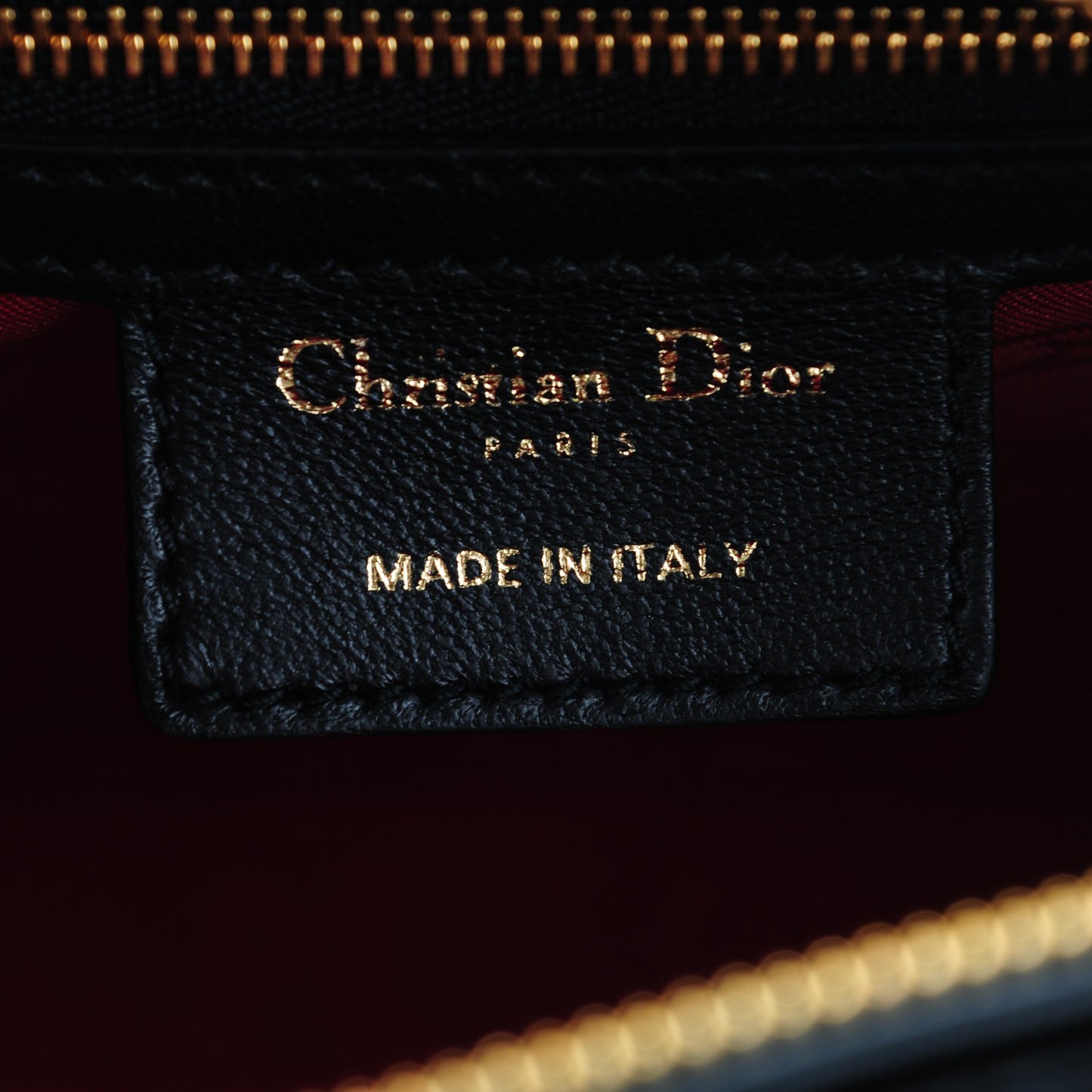 Lambskin Cannage Medium Lady Dior Black