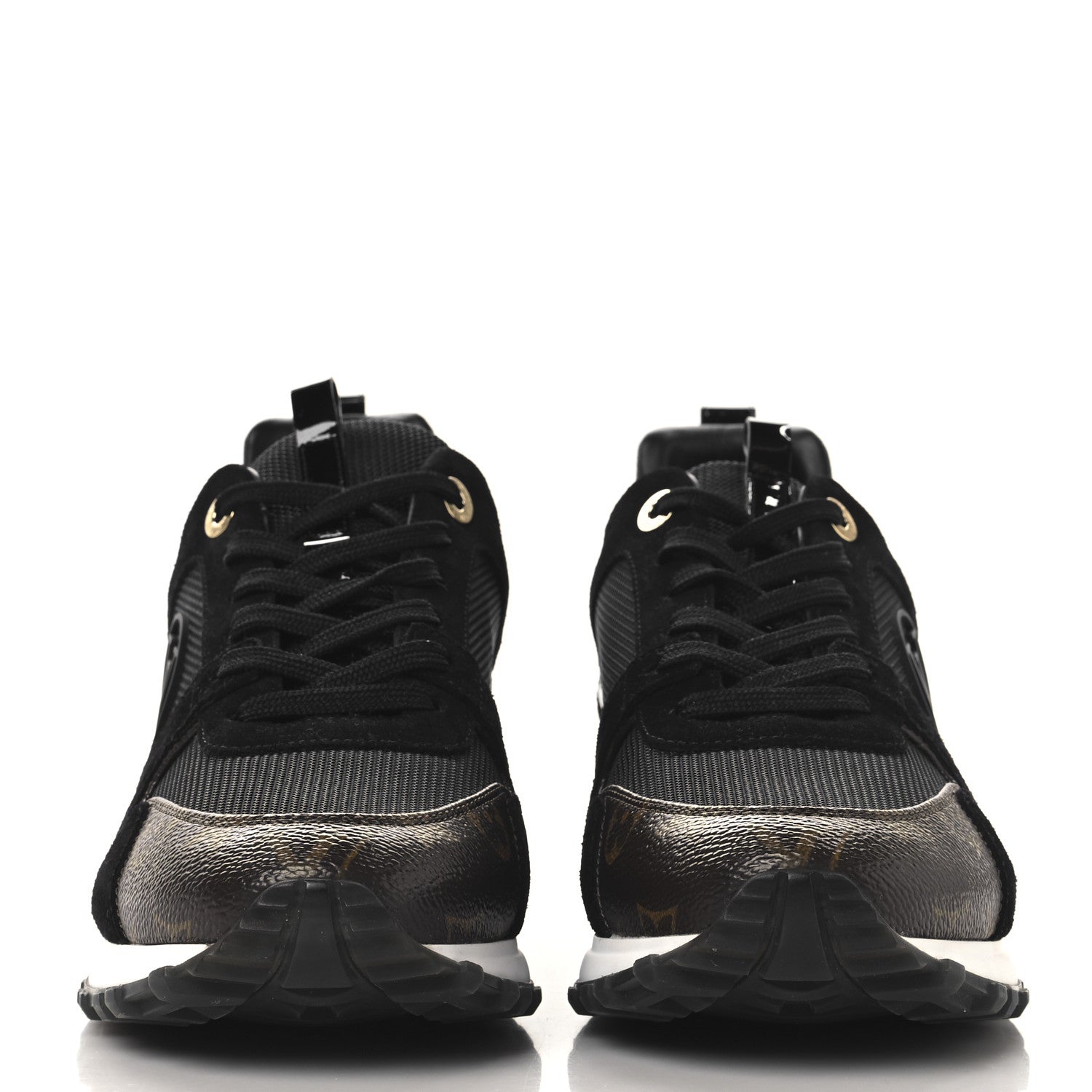 Louis Vuitton Suede Monogram Run Away Sneakers 40.5 Black 3 of 8