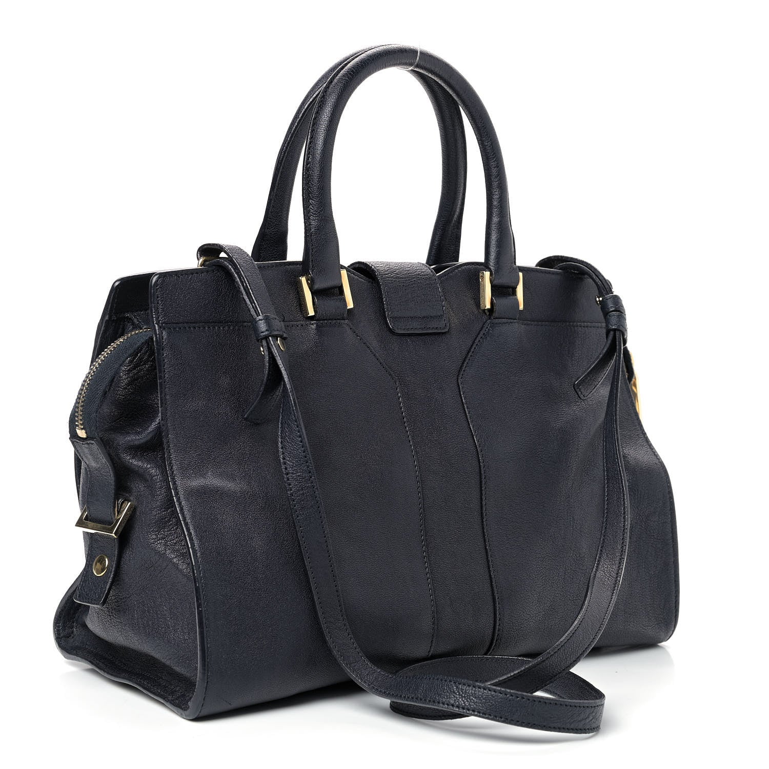 Saint Laurent Sheepskin Small Cabas ChYc Navy 2 of 9