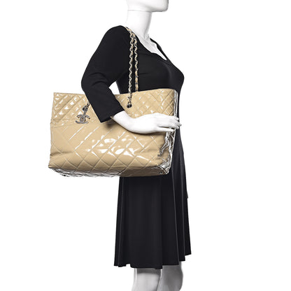 Chanel Vinyl Quilted Large In The Business Tote Beige 2 of 20