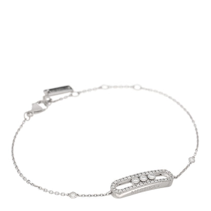 Messika 18K White Gold Diamond Classic Baby Move Pave Bracelet 1 of 4