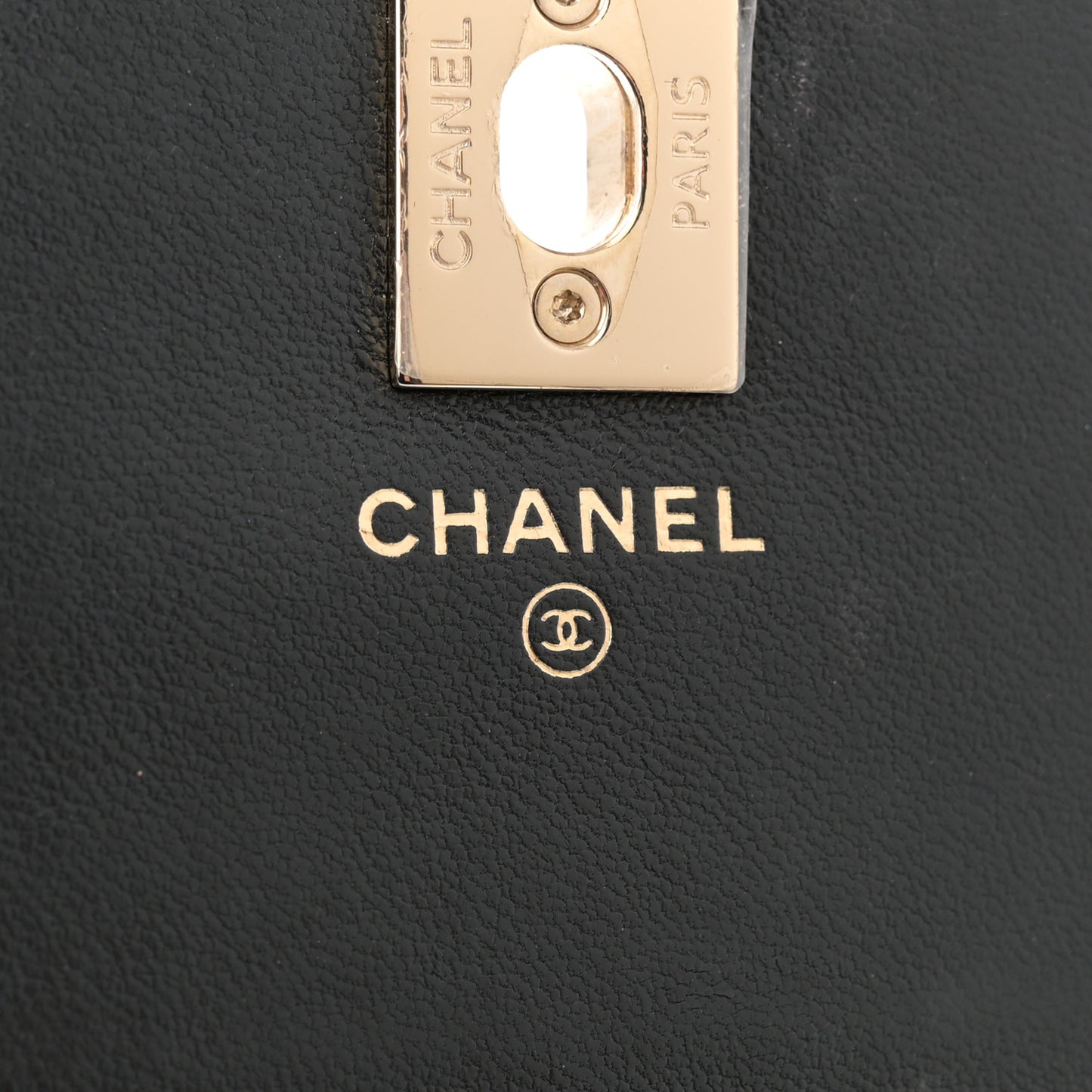 Lambskin Chevron Quilted Trendy CC Wallet On Chain WOC Black