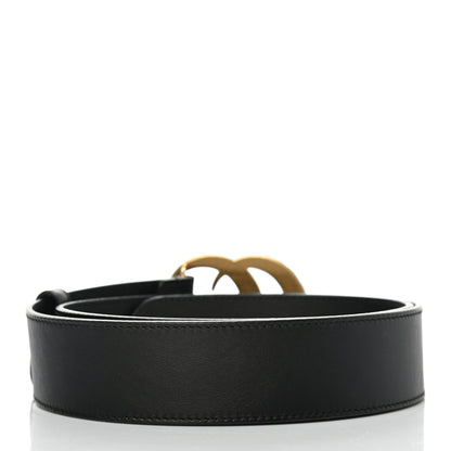 Gucci Moon Calfskin Pearl Double G 40mm Belt 85 34 Black Cream 2 of 4